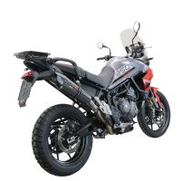 Scarico compatibile con Triumph Tiger 850 2020-2024, GP Evo4 Poppy, Scarico omologato, silenziatore con db killer estraibile e raccordo specifico