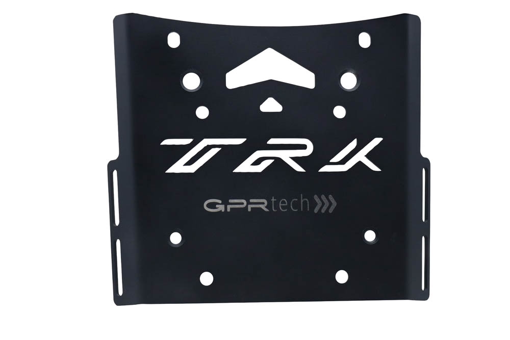 TOP CASE - BAULETTO GPR TECH COMPATABILE CON Benelli Trk 502 2021/2024 e5 GPR TECH BAULETTO TOP CASE ALPI-TECH 35 LT. COLORE ARGENTO CON PIASTRA SPECIFICA 