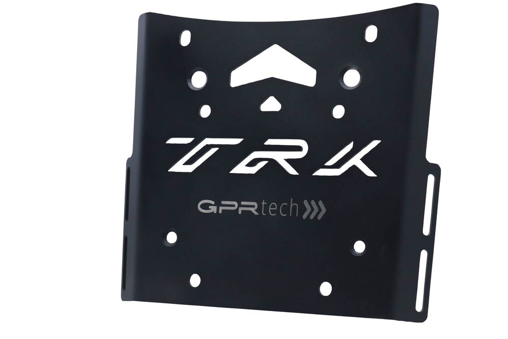 TOP CASE - BAULETTO GPR TECH COMPATABILE CON Benelli Trk 502 2021/2024 e5 GPR TECH BAULETTO TOP CASE ALPI-TECH 35 LT. COLORE ARGENTO CON PIASTRA SPECIFICA 