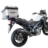 TOP CASE - BAULETTO GPR TECH COMPATABILE CON Suzuki V-Strom 1050 Xt/De 2020/2024 e5 GPR TECH BAULETTO TOP CASE ALPI-TECH 55 LT COLORE ARGENTO CON PIASTRA SPECIFICA 