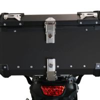 TOP CASE - BAULETTO GPR TECH COMPATABILE CON Suzuki V-Strom Dl 650 2021/2024 e5 GPR TECH BAULETTO TOP CASE ALPI-TECH 55 LT COLORE ARGENTO CON PIASTRA SPECIFICA 