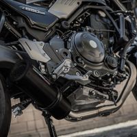 Exhaust system compatible with Kawasaki Z 650 RS 2021-2023, M3 Black Titanium, Homologated legal full system exhaust, including removable db killer and catalyst 