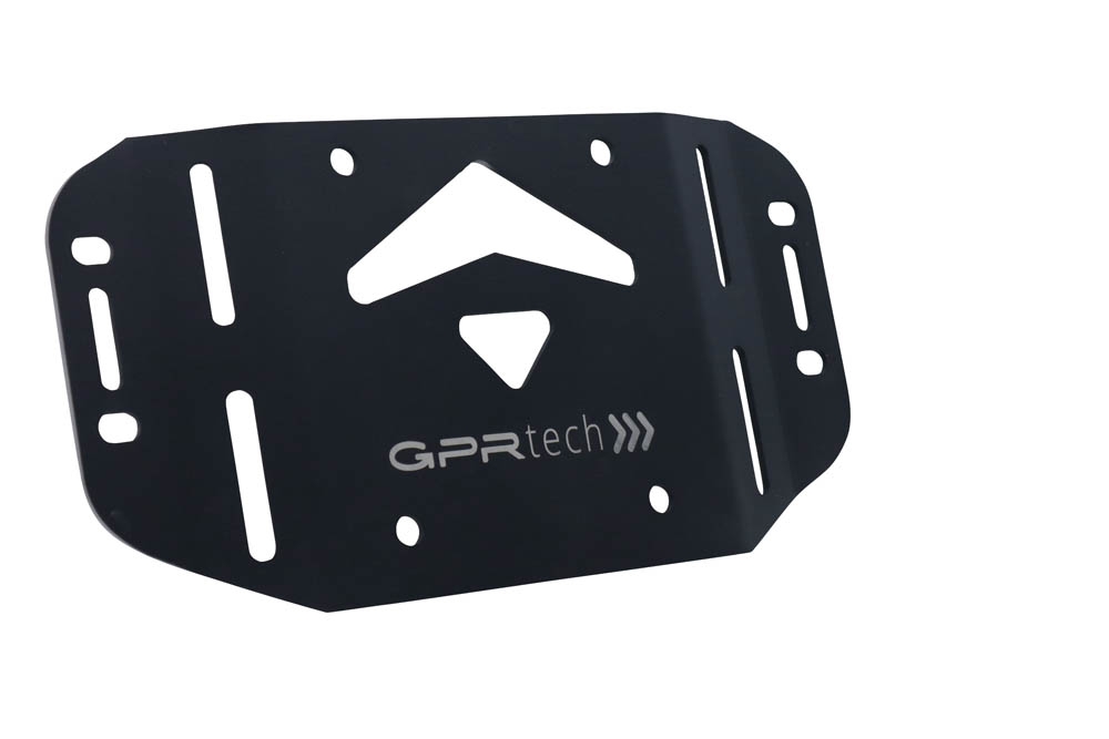 TOP CASE - BAULETTO GPR TECH COMPATABILE CON Kawasaki Versys 1000 i.e. 2021/2024 e5 GPR TECH BAULETTO TOP CASE ALPI-TECH 45 LT. COLORE NERO CON PIASTRA SPECIFICA 
