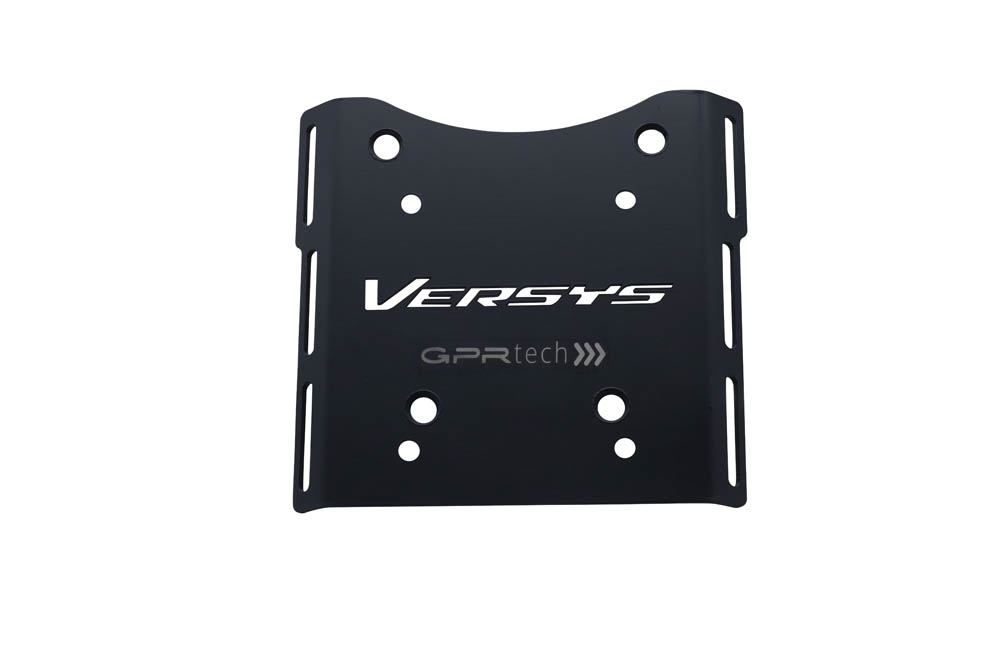 TOP CASE - BAULETTO GPR TECH COMPATABILE CON Kawasaki Versys-X 300 2022/2023 e5 GPR TECH BAULETTO TOP CASE ALPI-TECH 55 LT COLORE ARGENTO CON PIASTRA SPECIFICA 