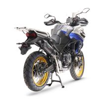 Exhaust compatible with Voge 525DSX 2023-2024, Furore Evo4 Nero, Homologated legal slip-on exhaust including removable db killer and link pipe 