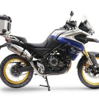 Scarico compatibile con Voge 525DSX 2023-2024, GP Evo4 Titanium, Scarico omologato, silenziatore con db killer estraibile e raccordo specifico