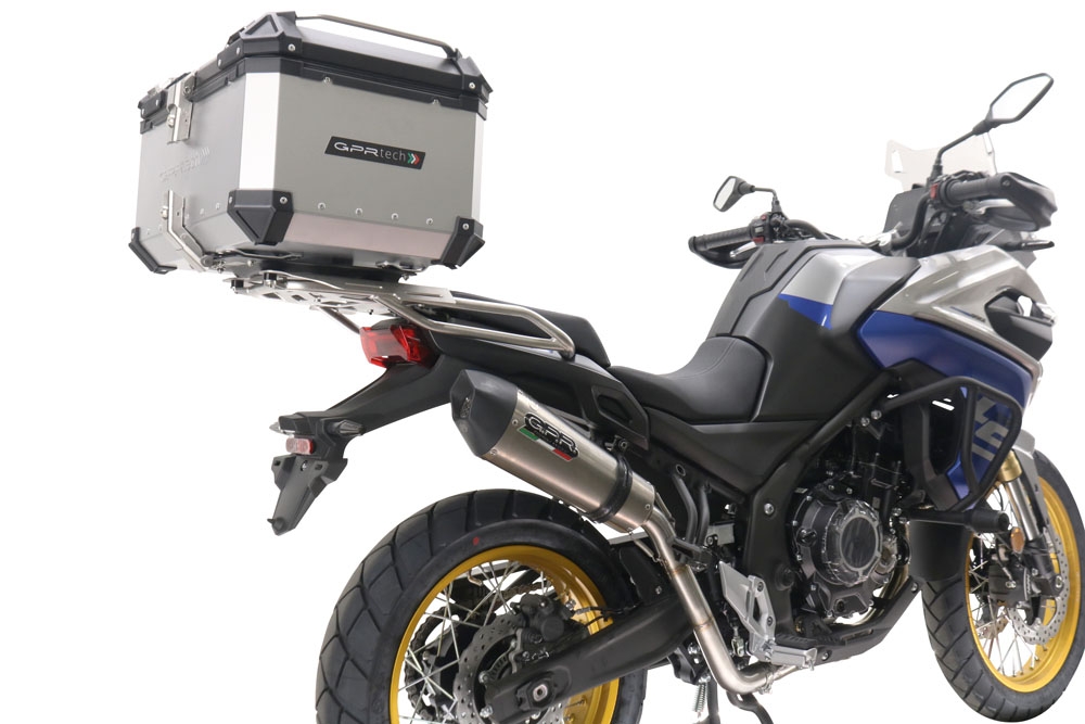 Scarico compatibile con Voge 525DSX 2023-2024, GP Evo4 Titanium, Scarico omologato, silenziatore con db killer estraibile e raccordo specifico