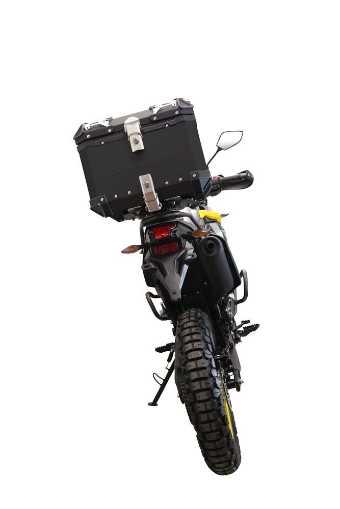 TOP CASE - BAULETTO GPR TECH COMPATABILE CON Voge 300Rally 2022/2024 e5 GPR TECH BAULETTO TOP CASE ALPI-TECH 35 LT. COLORE NERO CON PIASTRA SPECIFICA 