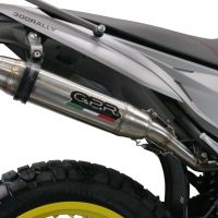 Exhaust compatible with Voge 300Rally 2022-2024, Deeptone Inox, Homologated legal slip-on exhaust including removable db killer, link pipe and catalyst 