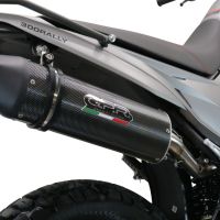 Exhaust system compatible with Voge 300Rally 2022-2024, Furore Evo4 Poppy, Homologated legal slip-on exhaust including removable db killer, link pipe and catalyst 