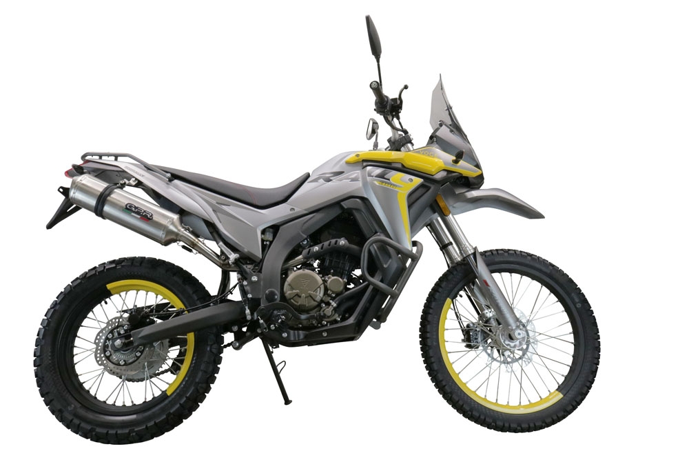 Exhaust compatible with Voge 300Rally 2022-2024, Satinox , Homologated legal slip-on exhaust including removable db killer, link pipe and catalyst 