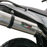 Exhaust system compatible with Voge 300Rally 2022-2024, Satinox , Homologated legal slip-on exhaust including removable db killer, link pipe and catalyst 