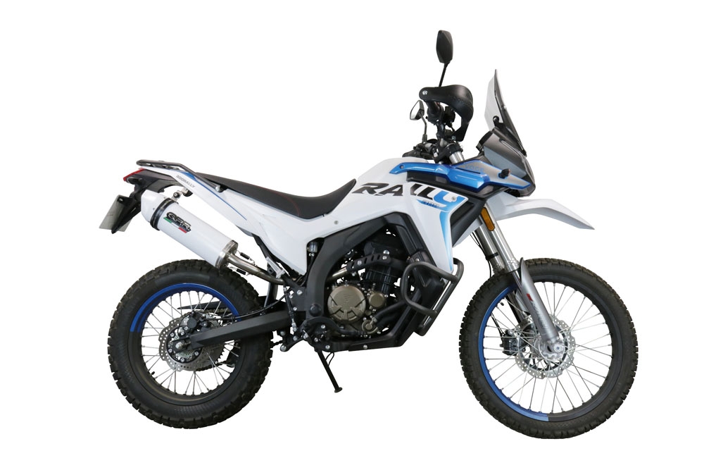 Scarico compatibile con Voge 300Rally 2022-2024, Albus Evo4, Terminale di scarico omologato, fornito con db killer estraibile, catalizzatore e raccordo specifico