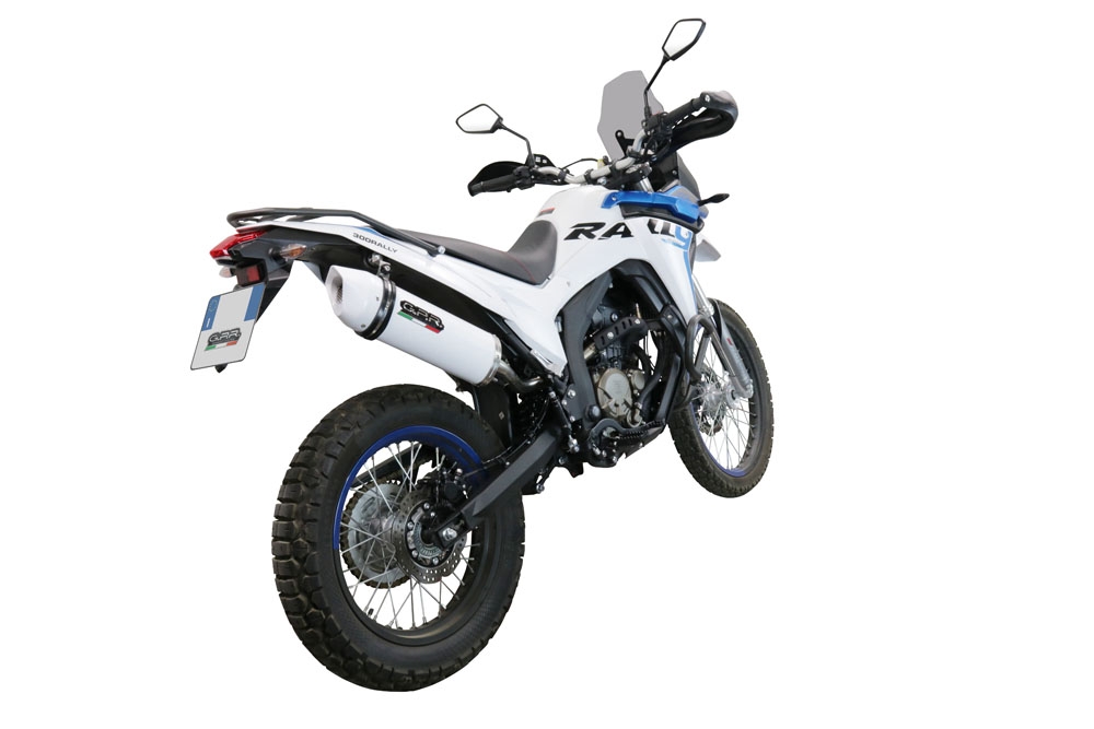 Scarico compatibile con Voge 300Rally 2022-2024, Albus Evo4, Terminale di scarico omologato, fornito con db killer estraibile, catalizzatore e raccordo specifico