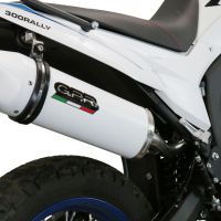 Scarico compatibile con Voge 300Rally 2022-2024, Albus Evo4, Terminale di scarico omologato, fornito con db killer estraibile, catalizzatore e raccordo specifico