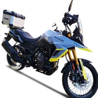 TOP CASE - BAULETTO GPR TECH COMPATABILE CON Suzuki V-STROM DL 800 DE - SE 2023-2025 e5 GPR TECH BAULETTO TOP CASE ALPI-TECH 45 LT. COLORE ARGENTO CON PIASTRA SPECIFICA 