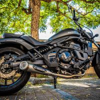 Scarico compatibile con Kawasaki Vulcan 650 S 2015-2023, Powercone Evo, Scarico completo omologato,fornito con db killer estraibile,catalizzatore e collettore