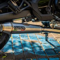 Exhaust system compatible with Kawasaki Versys 650 2021-2022, Ultracone, Homologated legal full system exhaust, including removable db killer and catalyst 