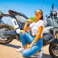 Scarico compatibile con Honda X-Adv 750 2016-2020, Albus Evo4, Scarico omologato, silenziatore con db killer estraibile e raccordo specifico