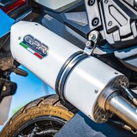 Scarico compatibile con Honda X-Adv 750 2016-2020, Albus Evo4, Scarico omologato, silenziatore con db killer estraibile e raccordo specifico