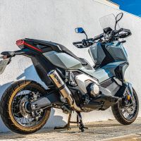 Scarico compatibile con Honda Forza 750 2021-2024, M3 Titanium Natural, Scarico omologato, silenziatore con db killer estraibile e raccordo specifico