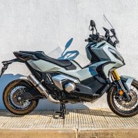 Scarico compatibile con Honda Forza 750 2021-2024, M3 Titanium Natural, Scarico omologato, silenziatore con db killer estraibile e raccordo specifico