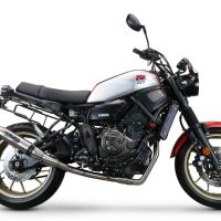 Scarico compatibile con Yamaha Xsr 700 2017-2020, Deeptone Inox, Scarico completo racing, fornito con db killer estraibile e collettore, non conforme per uso stradale