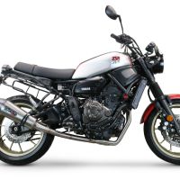 Scarico compatibile con Yamaha Xsr 700 2017-2020, Gpe Ann. titanium, Scarico completo racing, fornito con db killer estraibile e collettore, non conforme per uso stradale