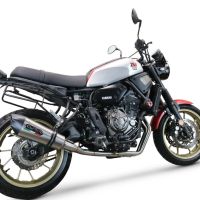 Scarico compatibile con Yamaha Xsr 700 2017-2020, Gpe Ann. titanium, Scarico completo racing, fornito con db killer estraibile e collettore, non conforme per uso stradale