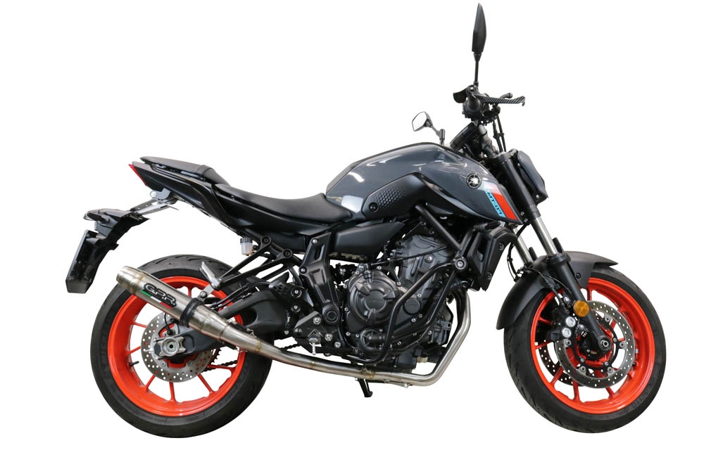 Exhaust compatible with Yamaha Mt-07 2021-2024, Deeptone Inox, Racing full system exhaust 