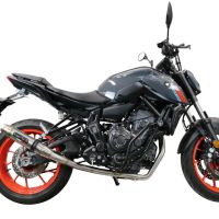 Exhaust compatible with Yamaha Mt-07 2021-2024, Deeptone Inox, Racing full system exhaust 