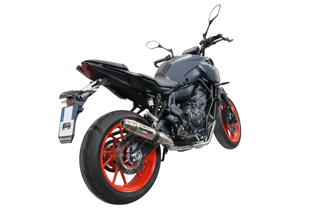 Exhaust compatible with Yamaha Mt-07 2021-2024, Deeptone Inox, Racing full system exhaust 