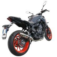 Exhaust compatible with Yamaha Mt-07 2021-2024, Deeptone Inox, Racing full system exhaust 