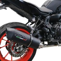 Exhaust compatible with Yamaha Mt-07 2021-2024, Furore Nero, Racing full system exhaust, including removable db killer 