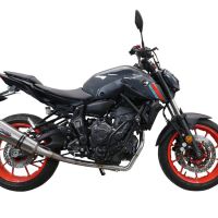 Scarico compatibile con Yamaha Mt-07 2021-2024, GP Evo4 Titanium, Scarico completo omologato,fornito con db killer estraibile,catalizzatore e collettore