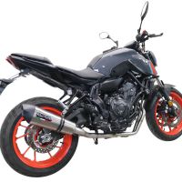 Scarico compatibile con Yamaha Mt-07 2021-2024, GP Evo4 Titanium, Scarico completo omologato,fornito con db killer estraibile,catalizzatore e collettore