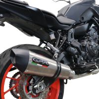 Scarico compatibile con Yamaha Mt-07 2021-2024, GP Evo4 Titanium, Scarico completo omologato,fornito con db killer estraibile,catalizzatore e collettore