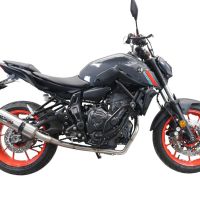 Scarico compatibile con Yamaha Mt-07 2021-2024, M3 Inox , Scarico completo omologato,fornito con db killer estraibile,catalizzatore e collettore