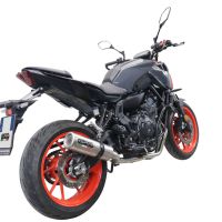 Scarico compatibile con Yamaha Mt-07 2021-2024, M3 Inox , Scarico completo omologato,fornito con db killer estraibile,catalizzatore e collettore