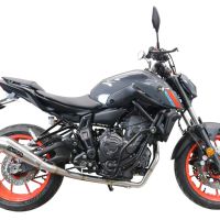 Scarico compatibile con Yamaha Mt-07 2021-2024, Powercone Evo, Scarico completo racing, fornito con db killer estraibile e collettore, non conforme per uso stradale