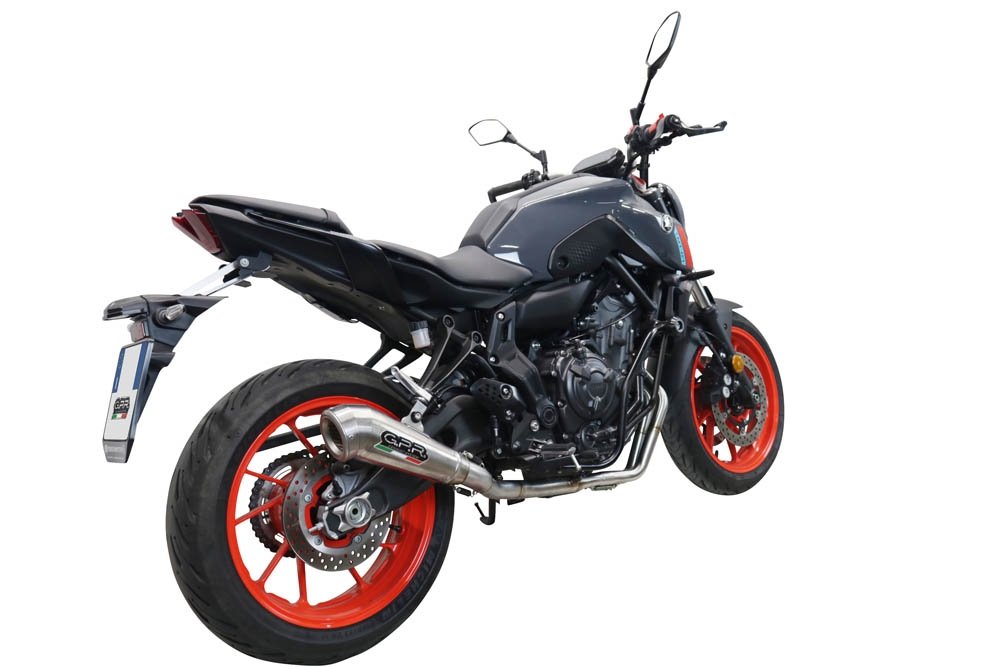 Scarico compatibile con Yamaha Mt-07 2021-2024, Powercone Evo, Scarico completo racing, fornito con db killer estraibile e collettore, non conforme per uso stradale