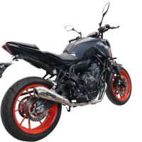 Scarico compatibile con Yamaha Mt-07 2021-2024, Powercone Evo, Scarico completo racing, fornito con db killer estraibile e collettore, non conforme per uso stradale