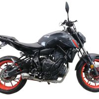 Scarico compatibile con Yamaha Mt-07 2021-2024, Powercone Evo, Scarico completo omologato,fornito con db killer estraibile,catalizzatore e collettore