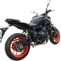 Scarico compatibile con Yamaha Mt-07 2021-2024, Powercone Evo, Scarico completo omologato,fornito con db killer estraibile,catalizzatore e collettore