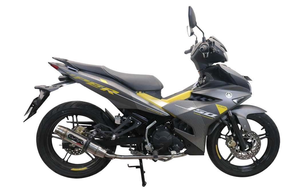 Scarico compatibile con Yamaha Sniper 150 2021-2022, Deeptone Inox, Scarico completo racing, fornito con db killer estraibile e collettore, non conforme per uso stradale