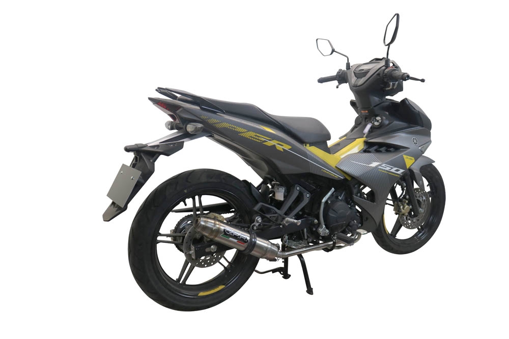 Scarico compatibile con Yamaha Sniper 150 2021-2022, Deeptone Inox, Scarico completo racing, fornito con db killer estraibile e collettore, non conforme per uso stradale