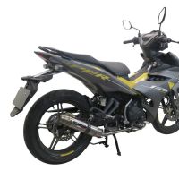 Scarico compatibile con Yamaha Sniper 150 2021-2022, Deeptone Inox, Scarico completo racing, fornito con db killer estraibile e collettore, non conforme per uso stradale