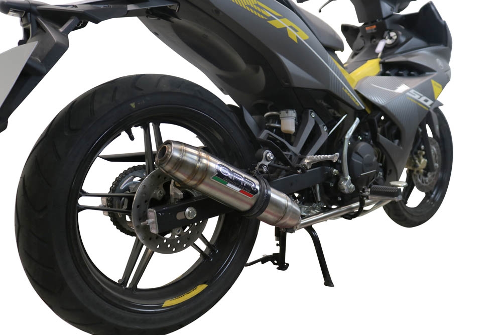 Scarico compatibile con Yamaha Sniper 150 2021-2022, Deeptone Inox, Scarico completo racing, fornito con db killer estraibile e collettore, non conforme per uso stradale