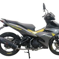 Scarico compatibile con Yamaha Sniper 150 2021-2022, Furore Nero, Scarico completo racing, fornito con db killer estraibile e collettore, non conforme per uso stradale