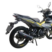 Scarico compatibile con Yamaha Sniper 150 2021-2022, Furore Nero, Scarico completo racing, fornito con db killer estraibile e collettore, non conforme per uso stradale